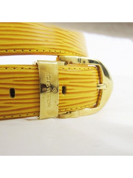 Louis Vuitton Epi Ceinture Plain Belt 85 34 Tassili Yellow Gold Leather main image 6